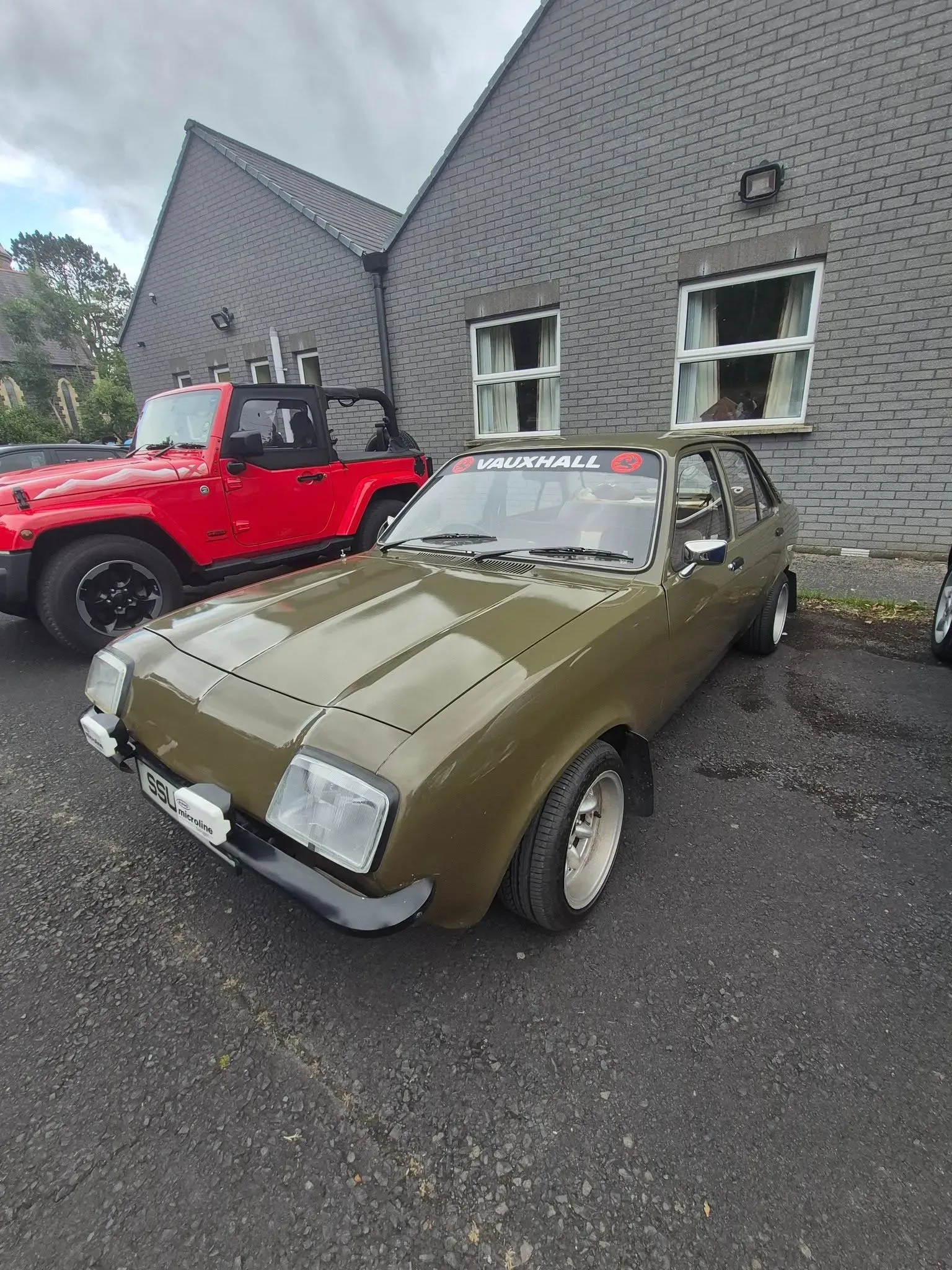Magherally parish church cars and burgers